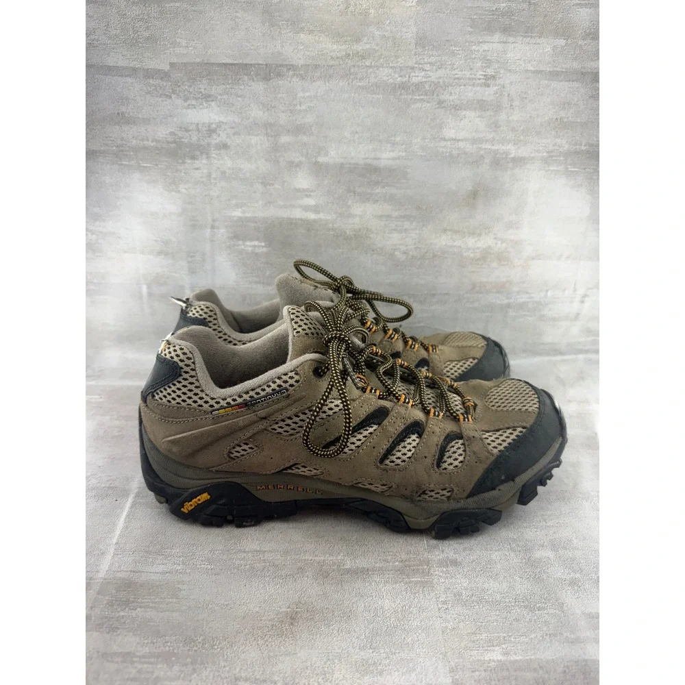 Merrell Moab Ventilator Men Sz 9 Hiking Shoes Walnut Brown Low Top J86591 Vibram